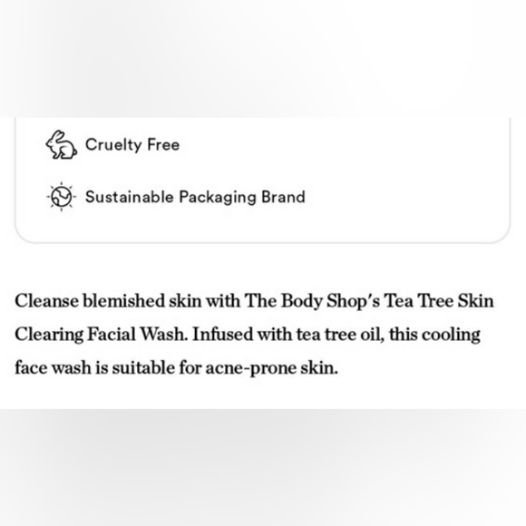 THE BODY SHOP TEA TREE SKIN CLEARING FACIAL WASH. - Picture 3 of 5